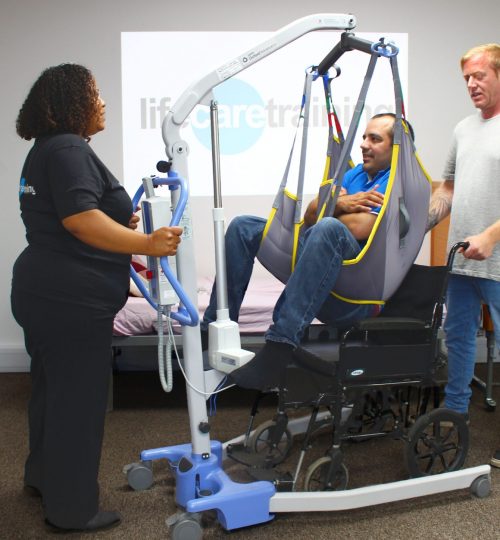 moving people with harness